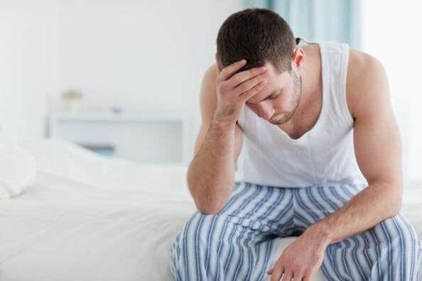 pain in a man with prostatitis