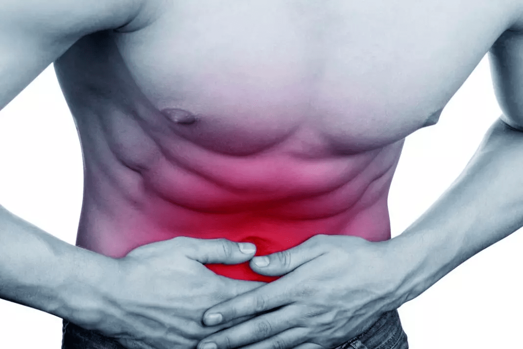 Abdominal pain with prostatitis