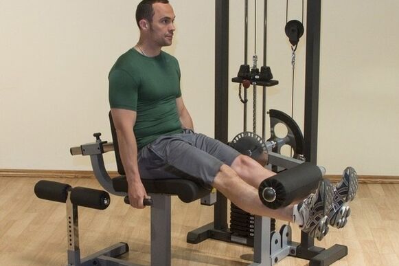 Bend-extension of legs in the gym for the treatment of prostatitis
